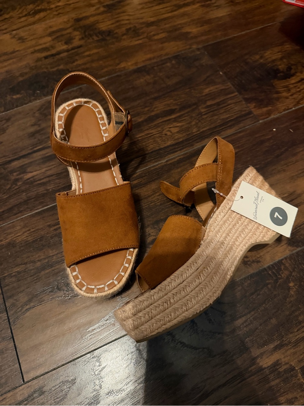 Universal Thread Tan Espadrille Wedge Sandals